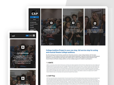 College Audition Project audition musical singing theatre ui ux