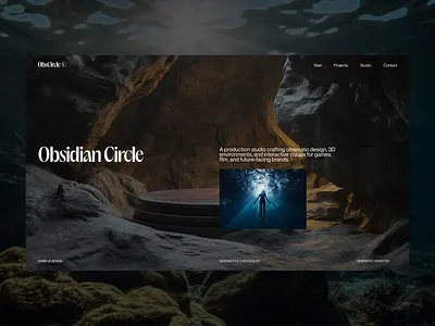 Obsidian Circle - Studio agency art direction awwwards branding editorial fashion freelance hero section magazine photography studio typography ui ui design uiux ux ux design web design website