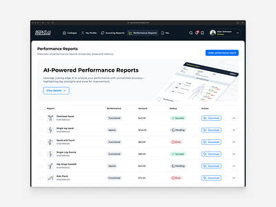 Table action ai badge banner button chip clean ui cta dashboard data table figma labels navigation product design profile saas status table ui ux
