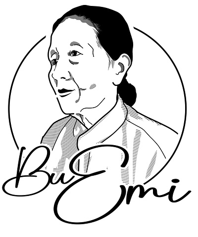 Bumbu Bu Emi illustration label logo packaging