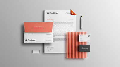 Portiqo / Brand Identity 3d animation branding design download free freebie graphic design illustration logo mockup mockup cloud mockupcloud motion graphics ui