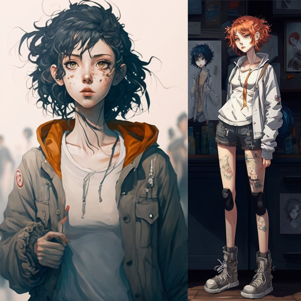 Custom character concept art with anime style Art Commission  Sketchmob