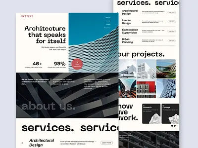 Architect studio landing page landing page web design