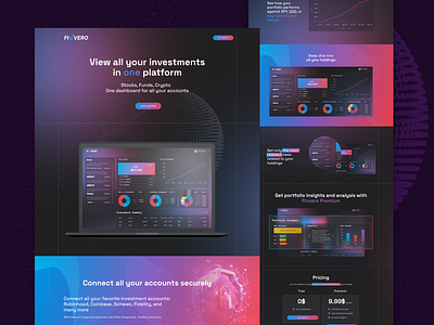 Investment platform landing page landing page web design
