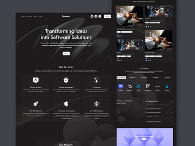 Software development landing page landing page web design