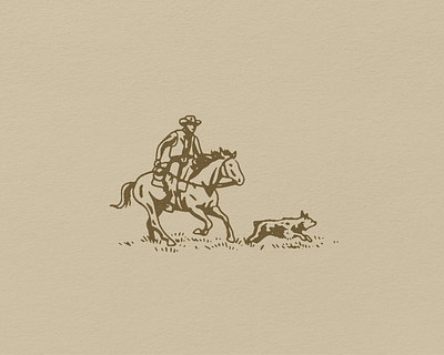 Rancheros australian shepherd brand design branding cattle dog cowboy design illustration rancher texas western