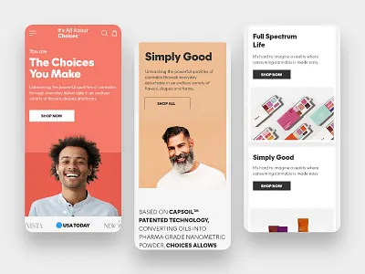 Cannabis website mobile cannabis e commerce ui website design