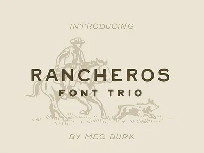 Rancheros - Font Trio branding design font texas western