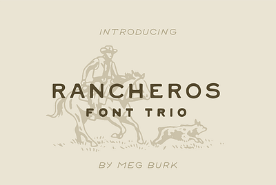 Rancheros - Font Trio branding design font texas western