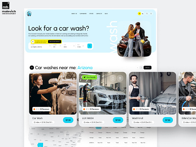 Platform for Car Wash Finder animation app auto automobile car cleaning car detailing carwash design graphic design illustration logo mechanic mobile ui uiux ux vecleaner web webdesign website
