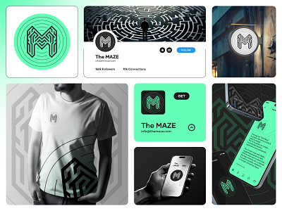 MAZE, Letter M, Abstract, Monogram, Geometric Logo Design. abstract logo creative gaming logo geometric logo logo logo brand identity logotype m design m logo maze maze 3d maze game maze illustration maze logo modern monogram logo mystery logo visual identity