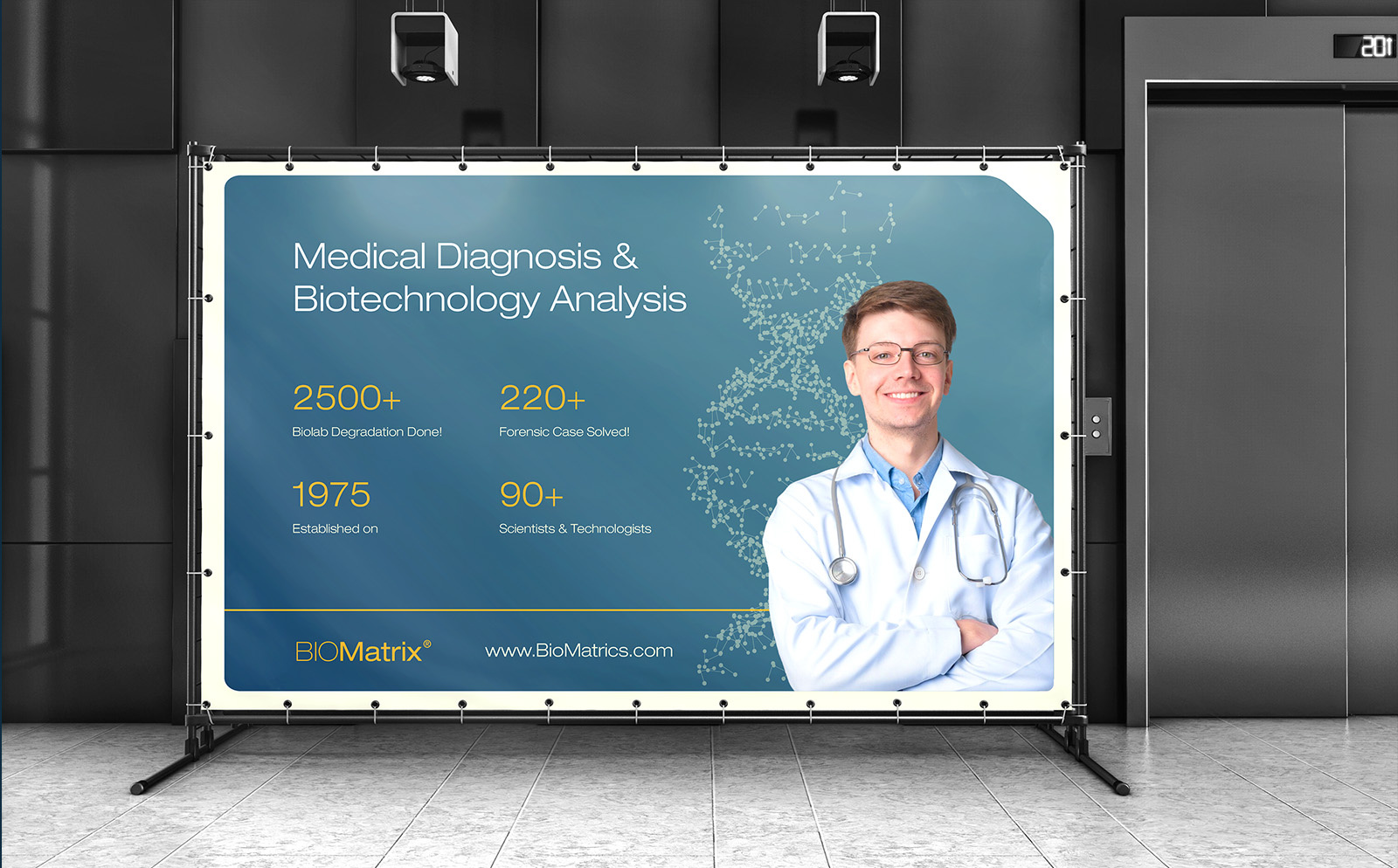 Example of Backdrop Banner & Poster Sinage Design