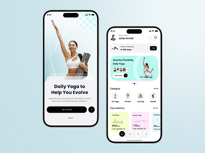 Meditation and Yoga Mobile App app app design app ui good ui health tracker healthcare meditation app mental app ui mental health mind set mobile app telemedicine ui design yoga yoga app