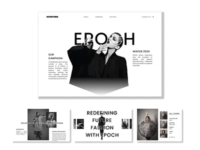 EPOCH UI – A Bold Take on Future Fashion Campaign application dribbble figma figmadesign flow interaction persona prototype research sketch ui uidesign uiux user userinteraction userinterface userresearch webapp website wireframe