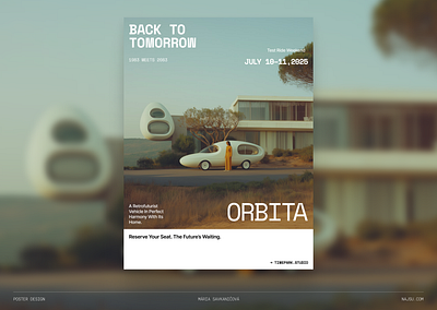Poster design in editorial style (retrofuturist) branding editorial design editorial layout modular grid modular grid layout modular website layout poster design print design retorfuturist