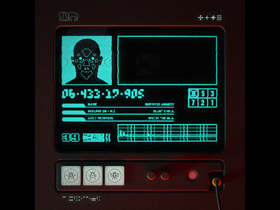 Module 016. 3d adobe after effects alien animation bio blender computer crt glitch hud interface lettering monitor motion graphics retro scifi skull type