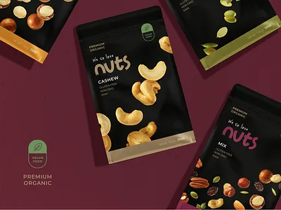We so Love Nuts art branding design food graphic design logo nut package packaging packagingdesign