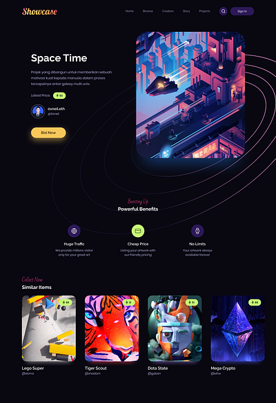 NFT web design 3d animation app appdesign branding design graphic design illustration logo motion graphics ui uidesign ux uxdesign