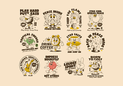 Retro cartoon vibes with a punch of positivity! streetwear design