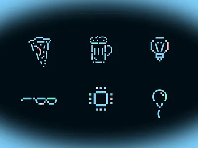 Pixel Icons for InfraMeetUp branding design graphic design illustration vector