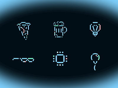 Pixel Icons for InfraMeetUp branding design graphic design illustration vector