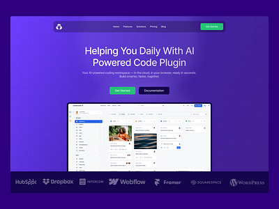 AI Editor Idea agency ai clean landing page startup ui ux visual web desing webdesign website
