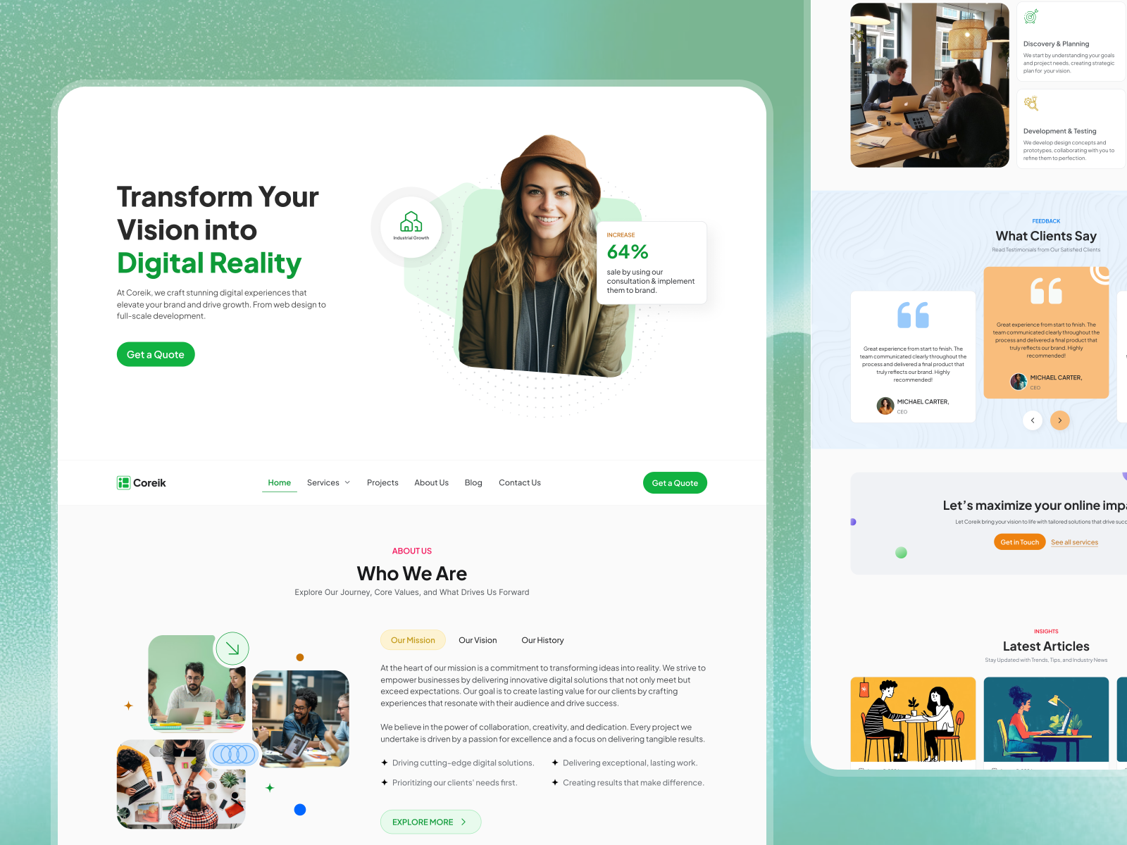 Creative agency landing page branding agency digital agency graphic design services landing page