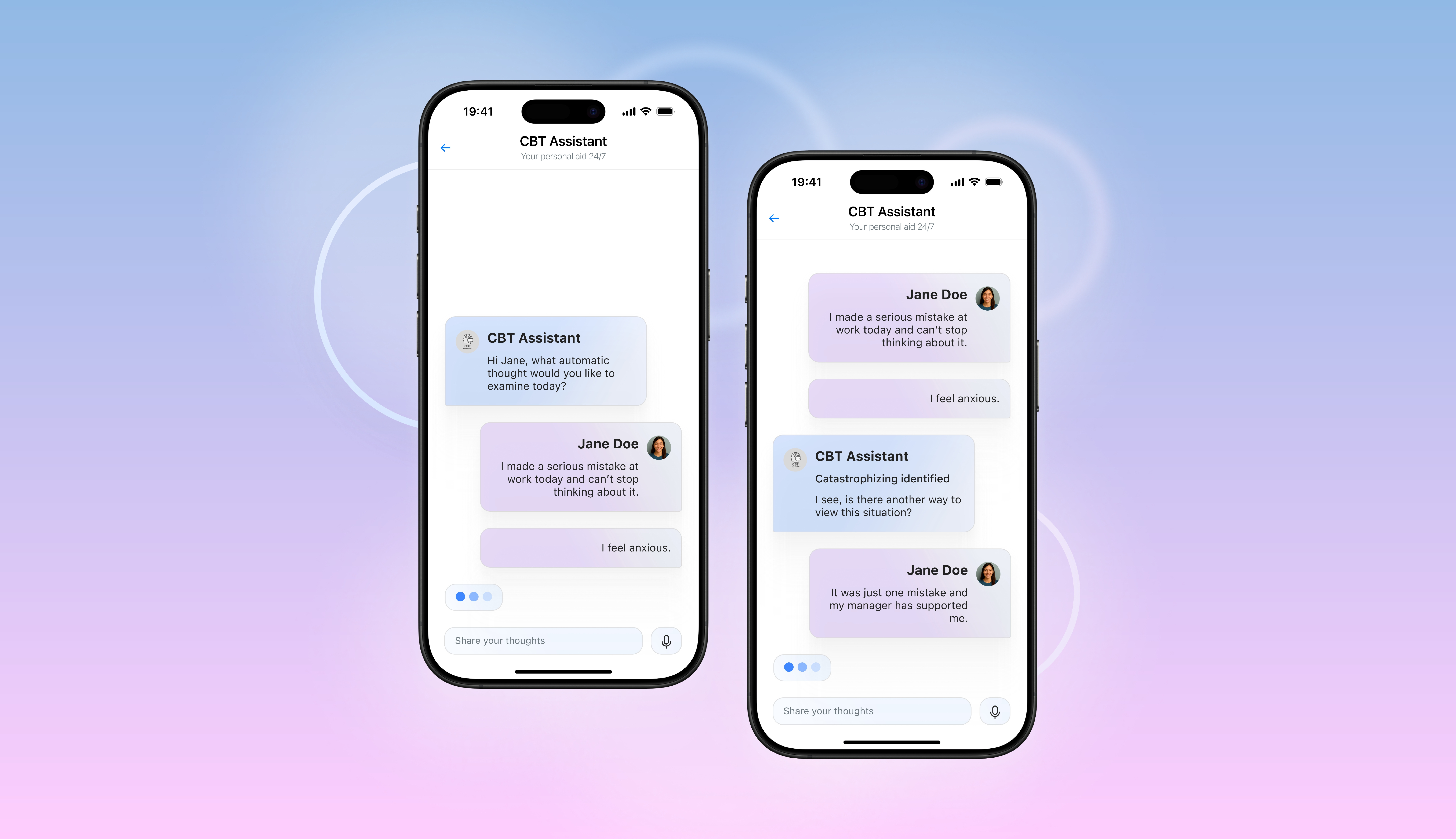 Example of Well-being Conversational UI