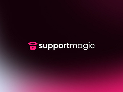 SupportMagic - LOGO DESIGN branding connection design graphic design identity illustration logo logo design logos logotype m logo motion graphics pink startup logo tech tech logo ui