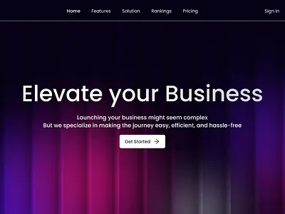 Glass Effect & Animated Landing page in Figma animation design figma landing page microanimation ui uiux