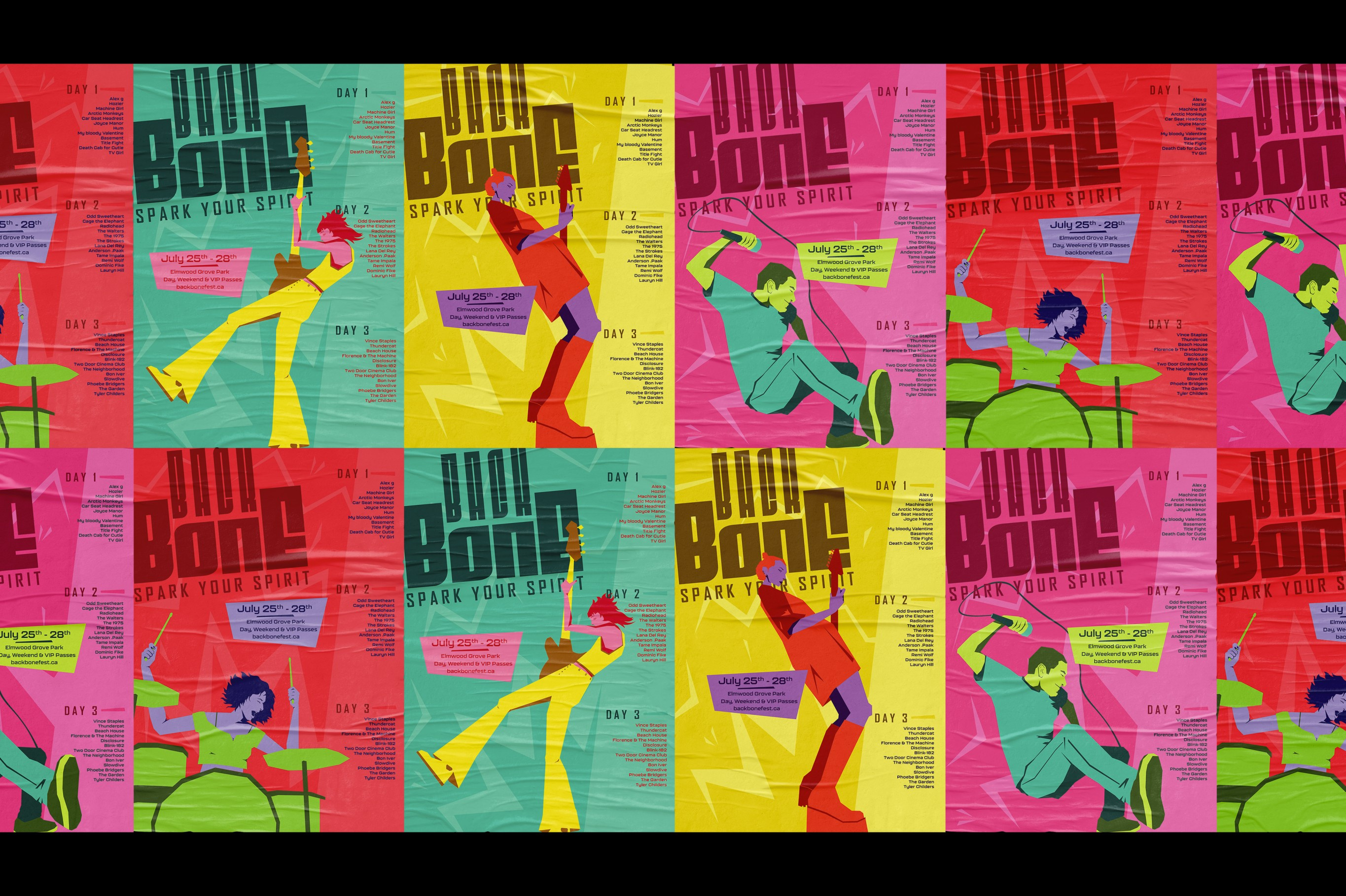 BACKBONE: Festival Branding animation branding event design graphic design logo merch merchandising motion graphics visual identity