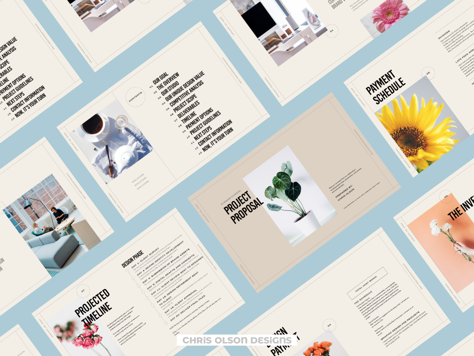 Presentation Design: Creative project proposal adobe aesthetic layout branding client presentation creative brief design graphic design indesign pitch deck presentation presentation design project proposal proposal template studio template visual design