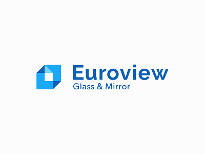 Glass & Mirror Logo branding glass house icon logo mark mirror window