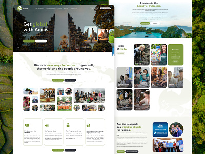 Acicis Website Design branding branding identity education indonesia school travel uiux design user interface web design