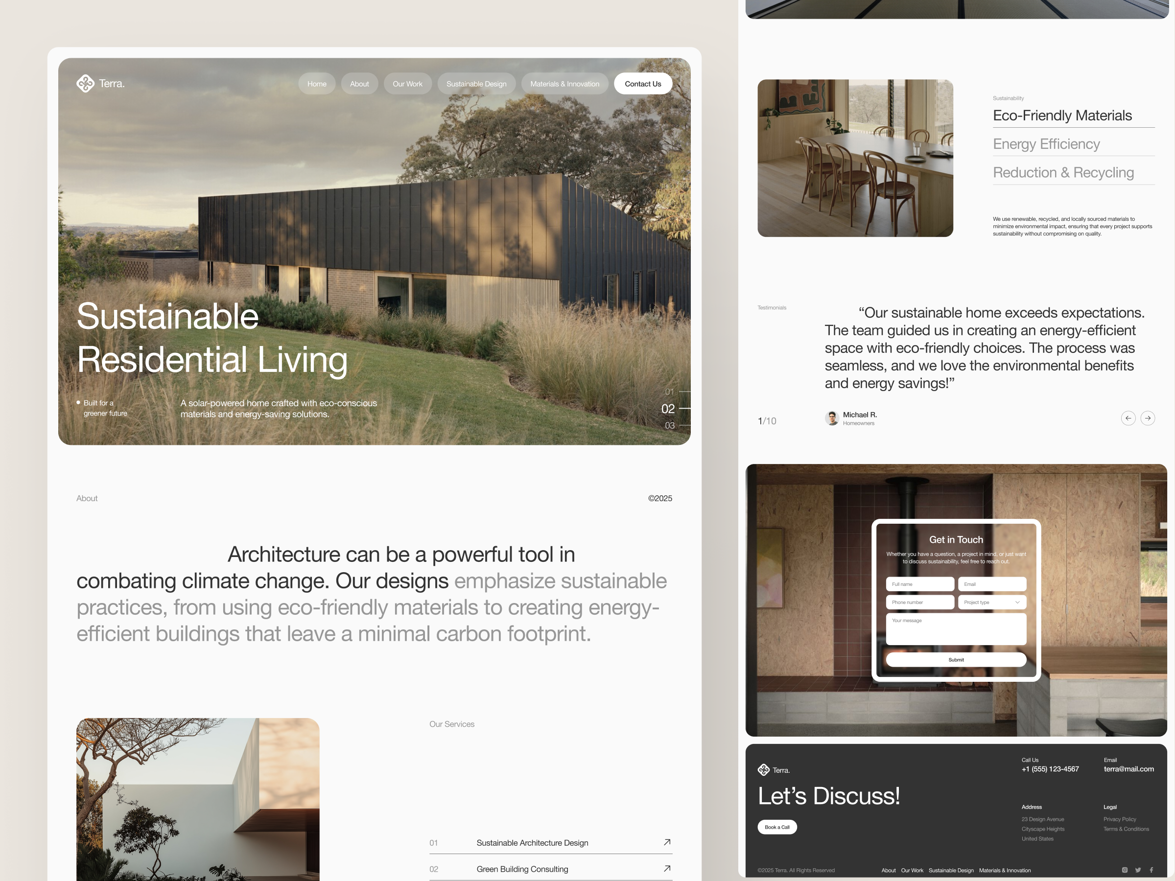 Example of Modern Architecture Agency Website – Terra UI/UX Concept