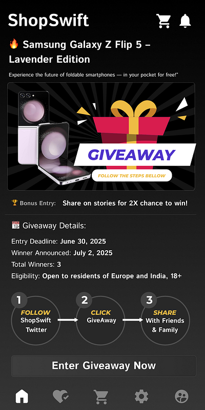 Prompt 97: Giveaway dailyui day97 giveaway