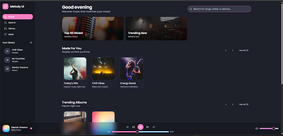 Melody UI 3d graphic design ui