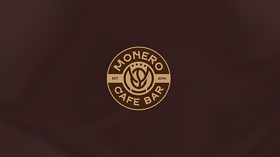 Monero Cafe Logo Design brand brand design branding graphic design logo logo design logos logotype