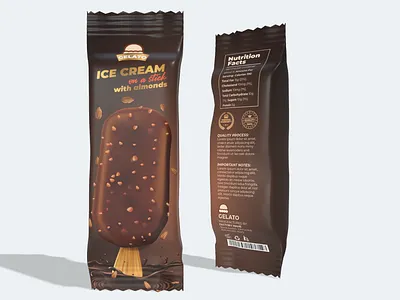 Ice Cream Stick Packaging Template business cream design food ice icecream illustration pack packaging