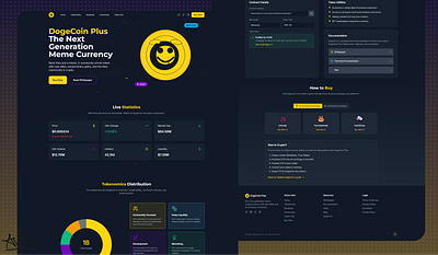 DogeCoin Plus - Crypto Landing Page ⚡ branding graphic design logo ui