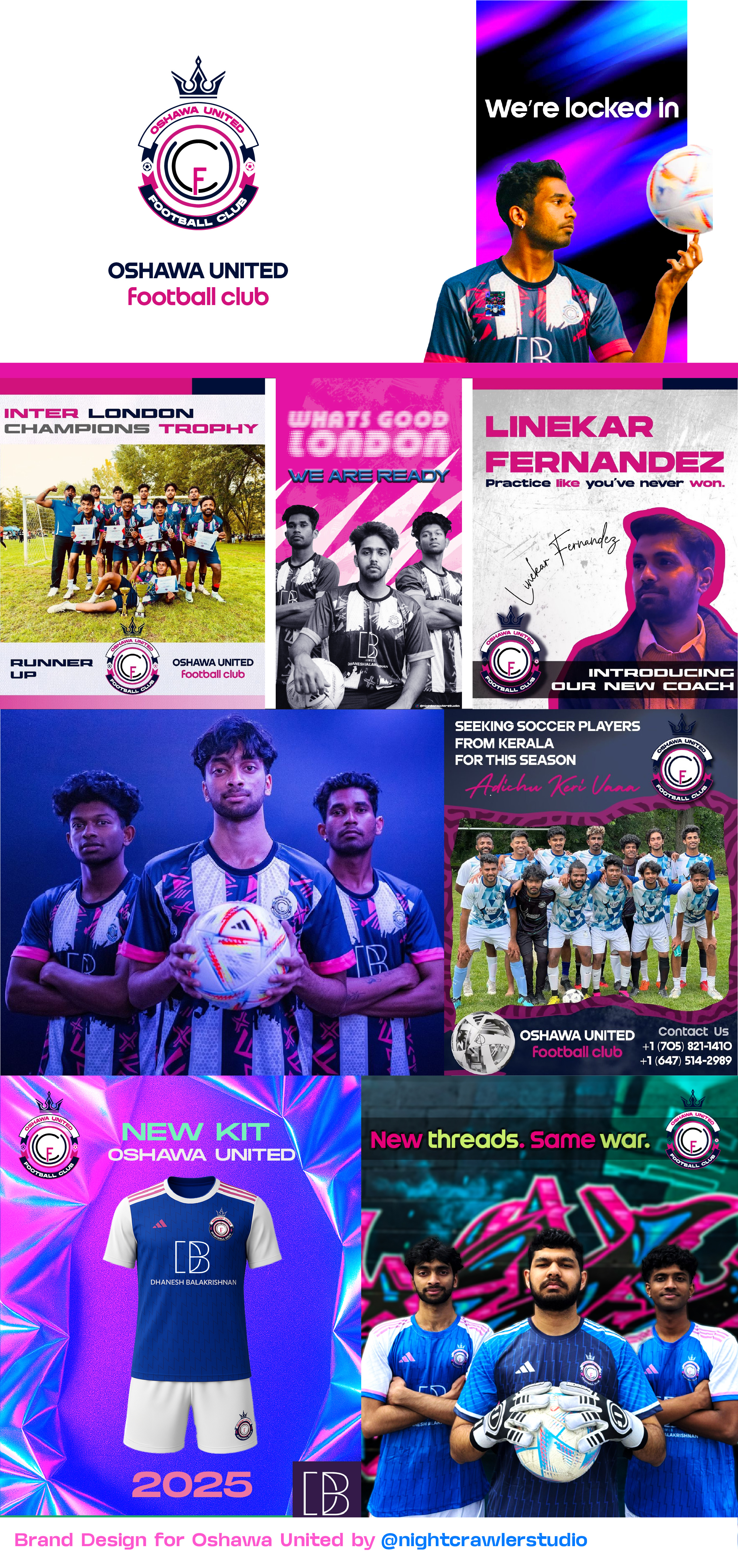 Brand Design - Oshawa United branding graphic design logo