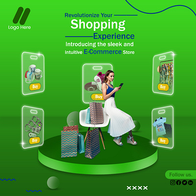 E-commerce advertisement post advertisement post banner design branding clothes creativity e commerce graphic design photoshop poster design shopping ads social media post thumbnail