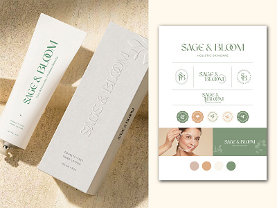 SAGE & BLOOM / Holistic Skincare Logo/Branding beauty branding building logo graphic design illustration logo logo design real estate skincare webdesign