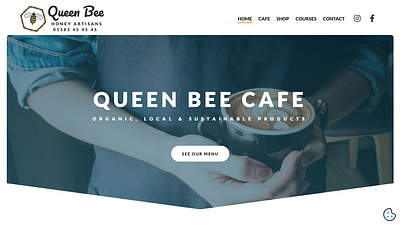 Queen Bee Honey Artisans branding design logo web website
