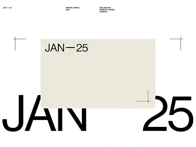 Minimalist Date Display bold typography clean clean design color match creative date date design design graphic design january january 25 modern design month simple simple design typeface typography white