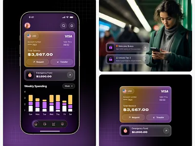 Finance Tracker Mobile App ajendrasutariya appdashboard appuidesign bankingapp budgettracker darkui figmaexpert financeapp financetracker fintechdesign minimaldesign mobileappui mobiledesign modernui moneymanagement uidesign uiux uxdesign