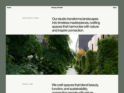 Landscape Architecture Studio Homepage 3x ui bold typography clean creative layout graphic design home page landing age modern modern design nature unspired platform platform design platform landing page simple typography ui ui design web website website home page