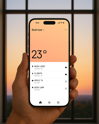 Smart home application app design ui