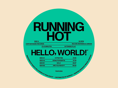Running Hot Record Label colorful creative credits data gathering design dj electronic music graphic graphic design hello world information mint coloured music record record information running hot typographic design typography typotypface