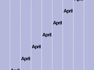 April Rhythm in Motion Loop animated layout april design calendar concept clean animation design loop editorial motion graphic loop kinetic typography looping text minimal loop modern typography monthly theme motion grid subtle motion text movement time repetition type animation typographic rhythm